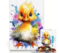 Rompecabezas de 1000 Piezas para Adultos con diseño de Patito bebé,Bordes Finos,Ideal para Manualidades,diversión y relajación cumpleaños o como pasatiempo (38x26cm)
