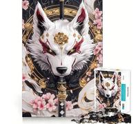 Rompecabezas de 1000 Piezas para Adultos con diseño de Perro Akita Blanco y Katana Juego de lógica con Bordes Lisos y Cortes de precisión reuniones Familiares (50x75cm)