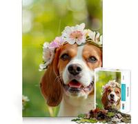 Rompecabezas de 1000 Piezas para Adultos con diseño de Perro Beagle,Ideal para desarrollar la Creatividad y el ingenio Un Juego Pasar el rato Regalo Ideal para Navidad (38x26cm)