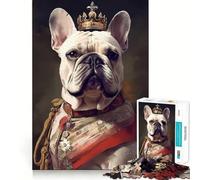 Rompecabezas de 1000 Piezas para Adultos con diseño de Perro Bulldog Increíble,fácil de armar,Ideal para Decorar y concentrarse Juguete de construcción Juego de Paz Regalo de cumpleaños (38x26cm)