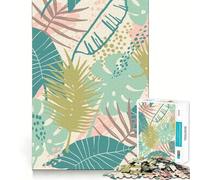 Rompecabezas de 1000 Piezas para Adultos con diseño de Plantas Tropicales y Palmeras Juego Divertido para desarrollar la Mente y el Pensamiento Ideal para el Tiempo Libre y para Celebrar cumpleaños
