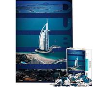 Rompecabezas de 1000 Piezas para Adultos con diseño de póster de Dubái Juguetes adictivos para Cultivar la Paciencia Juego Educativo Actividades Familiares Obra de Arte Regalo Ideal (tamaño 50x75cm)