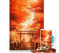 Rompecabezas de 1000 Piezas para Adultos con diseño de Puerta Torii de otoño y Bordes limpios Juego de Desarrollo cognitivo y Entretenimiento pausado Regalo Ideal para el Tiempo Libre y Las Fiestas