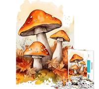 Rompecabezas de 1000 Piezas para Adultos con diseño de Setas en Acuarela Juguetes adictivos para Cultivar la Paciencia Juego Familiar para aliviar el estrés Regalo de cumpleaños (tamaño 38x26cm)