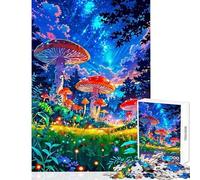 Rompecabezas de 1000 Piezas para Adultos con diseño de Setas y Cielo Azul Juego Educativo de ensamblaje Juguete antiestrés Gran Regalo para los Amantes de los Juegos (50x75cm)