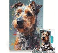 Rompecabezas de 1000 Piezas para Adultos con diseño de Terrier Ideal para Hacer tú Mismo Actividades Divertidas en casa y para Fortalecer el Amor en Pareja 38x26cm