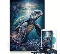 Rompecabezas de 1000 Piezas para Adultos con diseño de Tortuga, decoración Encantadora y Funcional, Juguete para ejercitar la Mente, Ideal para divertirse en Familia (38x52cm)
