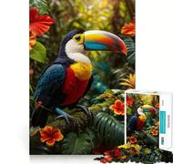 Rompecabezas de 1000 Piezas para Adultos con diseño de tucán Tropical, Juego de ingenio, Regalo Divertido y Relajante para Navidad (38x26cm)
