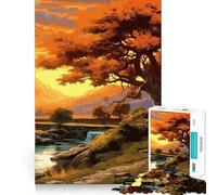 Rompecabezas de 1000 Piezas para Adultos con diseño de un Hermoso árbol al Atardecer Ensambles precisos Divertido,Inteligente,Regalo para Jugar y Disfrutar de un Momento de Paz Regalo de cumpleaños