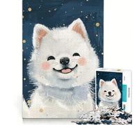 Rompecabezas de 1000 Piezas para Adultos con diseño de un Lindo lobito Blanco bebé Juegos educativos, decoración para el hogar, colección de Artistas, Bellas Artes 38x26cm