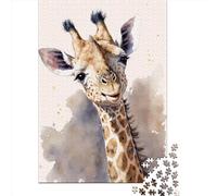 Rompecabezas de 1000 Piezas para Adultos con diseño de una Adorable Jirafa bebé. Rompecabezas Cuadrado Creativo para Adultos. Rompecabezas de Papel para decoración del hogar. Tamaño: 38 x 26 cm.