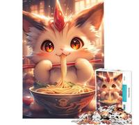 Rompecabezas de 1000 Piezas para Adultos con diseño de Unicornio Gato y Ramen Juguetes adictivos para Cultivar la Paciencia Juego práctico y desafiante Regalo de cumpleaños (tamaño 75x50cm)