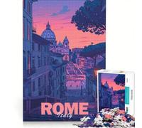 Rompecabezas de 1000 Piezas para Adultos con diseño estético de la Ciudad de Roma, Juegos relajantes, ejercita tu Cerebro y Tus Manos, cumpleaños y Navidad 50x75cm