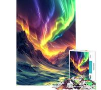 Rompecabezas de 1000 Piezas para Adultos con diseño nórdico de la Aurora Boreal Juego Educativo desafío Juguete Juego Relajante Divertido y Original Ideas de Regalo tamaño 38x52cm