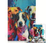 Rompecabezas de 1000 Piezas para Adultos con diseños de Perros en Lienzo Juegos Divertidos para la interacción Entre Padres e Hijos Regalo Ideal para quienes Buscan un desafío 38x26cm