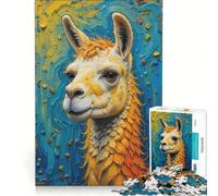 Rompecabezas de 1000 Piezas para Adultos con Divertidos Animales Llama, Juegos entretenidos, desafiante para completar, Que Mejora el Amor Entre Parejas 38x52cm