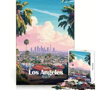 Rompecabezas de 1000 Piezas para Adultos con el Horizonte de Los Ángeles,diseño, Ideal para divertirse resolviendo Problemas,un Juego Relajante y Divertido,Perfecto como Regalo