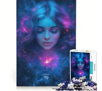 Rompecabezas de 1000 Piezas para Adultos con el Signo Zodiacal Virgo Juegos educativos Carrera de Velocidad de Manos Toda la Familia 50x75cm