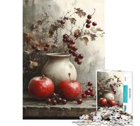 Rompecabezas de 1000 Piezas para Adultos con Encanto rústico Juego Familiar de Manzanas Juego Educativo desafío Juguete Regalo para Mujeres y Hombres Regalo de cumpleaños (tamaño 38x52cm)