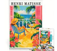 Rompecabezas de 1000 Piezas para Adultos con Escena de balcón Inspirada en Henri Matisse Juego Familiar decoración del hogar Ideal para Decorar el Escritorio 50x75cm