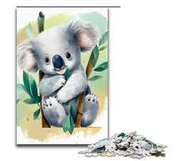 Rompecabezas de 1000 Piezas para Adultos con Estampado de Acuarela de Koala Juego Familiar para aliviar el estrés desafío difícil 75 x 50 cm