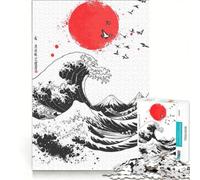Rompecabezas de 1000 Piezas para Adultos con Estampado de la Gran Ola de Kanagawa, Juegos educativos, difíciles y desafiantes, Juego de desafío único 50x75cm