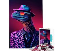 Rompecabezas de 1000 Piezas para Adultos con Estampado de Leopardo y Dinosaurios Juguetes adictivos para Cultivar la Paciencia Juego Familiar para aliviar el estrés Regalo de cumpleaños (38x26cm)