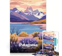 Rompecabezas de 1000 Piezas para Adultos con Estampado de Paisaje de la Patagonia,Corte Premium,Divertido,Estimulante para la Mente,Juego Relajante, Tranquilo (38x52cm)