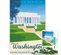 Rompecabezas de 1000 Piezas para Adultos con Estampado de Viaje a Washington DC, diseño Elegante y Decorativo, Juguete de construcción, Juego de la Paz, Regalo de cumpleaños (50x75cm)