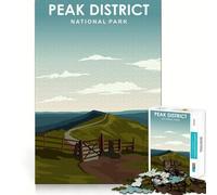 Rompecabezas de 1000 Piezas para Adultos con Estampado de Viaje del Peak District,Corte Premium,Juego para ejercitar la Mente,diversión sin Preocupaciones,decoración navideña (38x26cm)