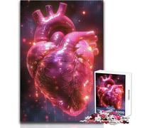 Rompecabezas de 1000 Piezas para Adultos con Forma de corazón anatómico Brillante Juego Educativo y Divertido de Actividades de Aprendizaje Cualquier ocasión Tamaño: 50x75cm
