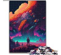 Rompecabezas de 1000 Piezas para Adultos con Forma de Fuego de Madera, Navidad y Año Nuevo, Regalo de 50x75cm para Fiestas, cumpleaños y Noches de Juegos en Familia