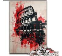 Rompecabezas de 1000 Piezas para Adultos con Grafiti del Coliseo Romano, Juegos educativos, decoración del hogar, Regalo de cumpleaños, Arte Mural (26x38cm)