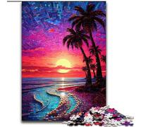 Rompecabezas de 1000 Piezas para Adultos con Hermosos paisajes de Playa Hecho de cartón, un desafiante Rompecabezas para Adolescentes, Ideal para una Noche de Juegos en Familia 1000 Piezas(26x38cm)