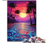 Rompecabezas de 1000 Piezas para Adultos con Hermosos paisajes de Playa, tamaño 50x75cm, Ideal para la Familia, decoración del hogar