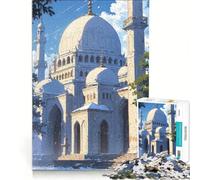 Rompecabezas de 1000 Piezas para Adultos con ilustración de la Mezquita Blanca Juguete Educativo desafío exigente colección de Artistas Bellas Artes 38x26cm