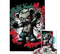Rompecabezas de 1000 Piezas para Adultos con ilustración de Oso Zombi Rompecabezas de 1000 Piezas antiestrés Juego de desafío único y difícil (50x75cm)