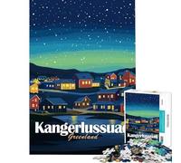 Rompecabezas de 1000 piezas para adultos con ilustración de paisaje nocturno de Kangerlussuaq Groenlandia ideal para juegos educativos desafíos juegos relajantes divertidos y originales tamaño 75x50cm