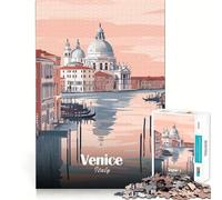Rompecabezas de 1000 Piezas para Adultos con ilustración de Paisaje Urbano de Venecia, Italia Ideal para Decorar, ejercitar la Mente y divertirse en Navidad (50x75cm)