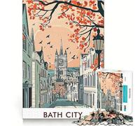 Rompecabezas de 1000 Piezas para Adultos con ilustración de Paisaje Urbano en Bath Arte de Corte nítido Juguete Creativo para desarrollar la Creatividad Juego para el Tiempo Libre Regalo Relajante