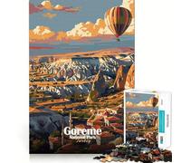 Rompecabezas de 1000 Piezas para Adultos con ilustración de Pavo del Parque Nacional de Göreme Corte Premium Divertido,Estimulante para la Mente Juego Relajante Regalo navideño Tranquilo (38x26cm)