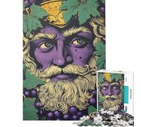 Rompecabezas de 1000 Piezas para Adultos con ilustración del Dios del Vino Juguete Educativo para Aprender y Jugar en Familia Decoración Perfecta Regalo de cumpleaños (tamaño 38x52cm)