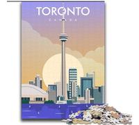 Rompecabezas de 1000 Piezas para Adultos con ilustración del Horizonte de Toronto, para niños a Partir de 14 años, Juguetes educativos, Juegos Familiares, Regalo de cumpleaños, 75x100cm