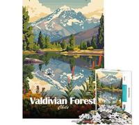 Rompecabezas de 1000 Piezas para Adultos con ilustración del Paisaje del Bosque Valdiviano de Chile Un Reto para completar Decoración para el hogar Juegos Divertidos Apto para Mayores de 14 años