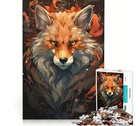 Rompecabezas de 1000 Piezas para Adultos con la Cara del Zorro del Sr Fantástico Juegos relajantes interacción Entre Padres e Hijos Regalo de cumpleaños Regalos de Viaje 38x52cm