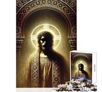 Rompecabezas de 1000 Piezas para Adultos con la Imagen de Jesucristo Juego práctico para Toda la Familia Juguetes antiestrés para una reducción del estrés (26x38cm)
