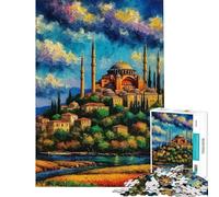 Rompecabezas de 1000 Piezas para Adultos con la Imagen de Santa Sofía Rompecabezas Relajante para Adultos Juegos de análisis y lógica Difícil y desafiante (tamaño 50x75cm)