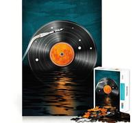 Rompecabezas de 1000 Piezas para Adultos con música en Vinilo Divertido Juego de Memoria componentes Resistentes y de Corte Limpio aliviar el estrés (50x75cm)