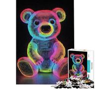 Rompecabezas de 1000 Piezas para Adultos con Ositos de Peluche Coloridos Juguetes adictivos para Cultivar la Paciencia Juego Educativo patrón de ensamblaje Regalos de cumpleaños (tamaño 38x26cm)