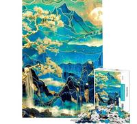 Rompecabezas de 1000 Piezas para Adultos con Paisaje Abstracto de Bosque Juguete Decorativo para la Pared Una Obra de Arte Toda la Familia (tamaño 50x75cm)
